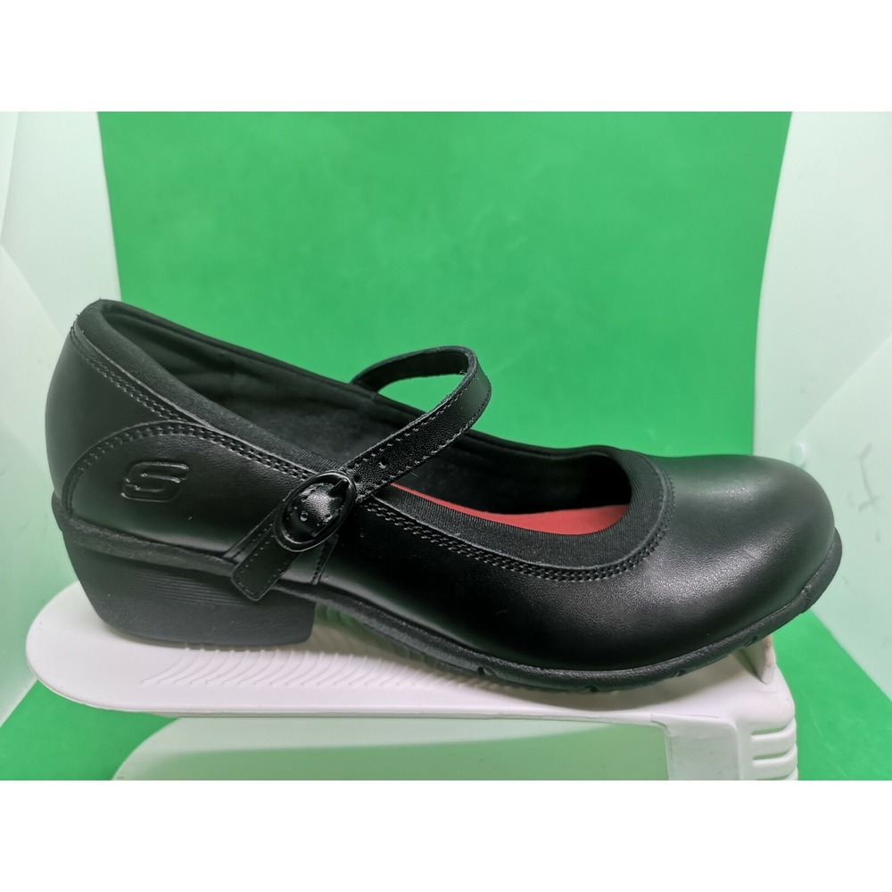 Skechers Womens 76583 Black Memory Foam Slip Resistant Comfort Shoes Size 8.5 - Picture 4 of 12